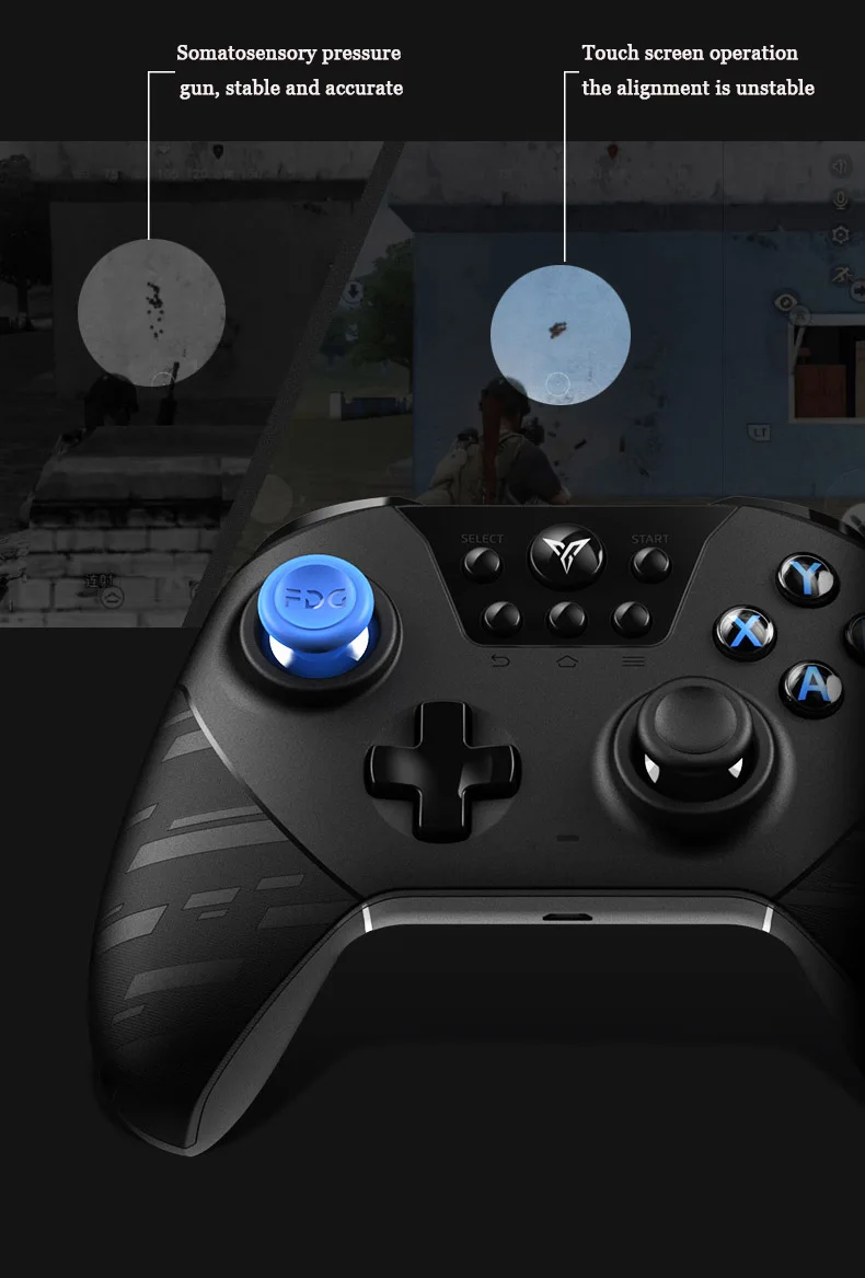 Flydigi pubg соматосенсорный мобильный контроллер Bluetooth беспроводной геймпад поддержка компьютера Мобильная игровая система джойстик