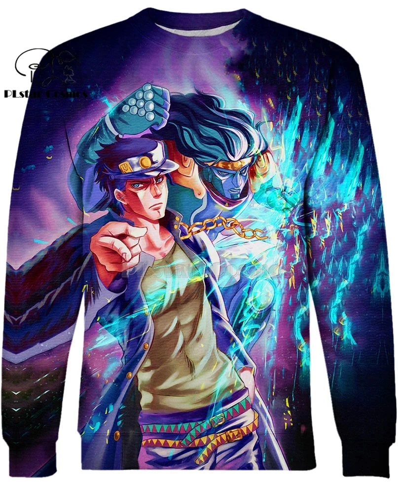 PLstar Cosmos jojo Jotaro and Star Platinum 3d толстовки/Толстовка зима осень забавные длинные selvee Harajuku уличная одежда