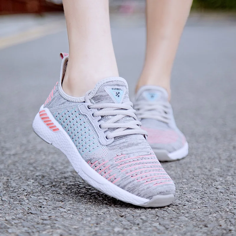 

2020 Shoes Women Flat Vulcanized Shoes Casual Women Breathable Walking Mesh Flat Shoes Sneakers Woman Baskets Femme