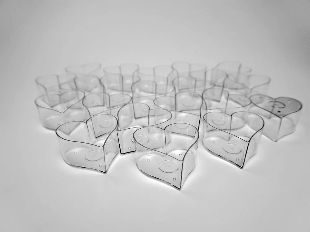 DIY Makinng большое сердце Поликарбонат подсвечники 40 шт