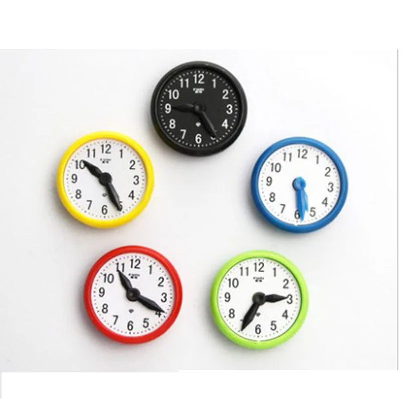 

Fridge Magnet Clock Shape Pointer can be Rotated White Board Buttons Ferrite Permanent Magnet for Children Learning 20pcs