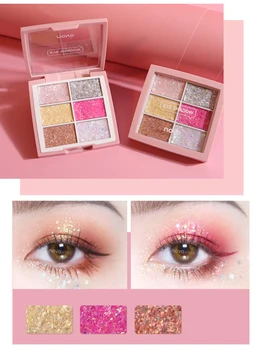 

NOVO Glitter Eyeshadow Palette Mashed Potatoes Pearlescent Eyeshadow Sequins High Pigmented Long Lasting Eye Makeup TSLM1