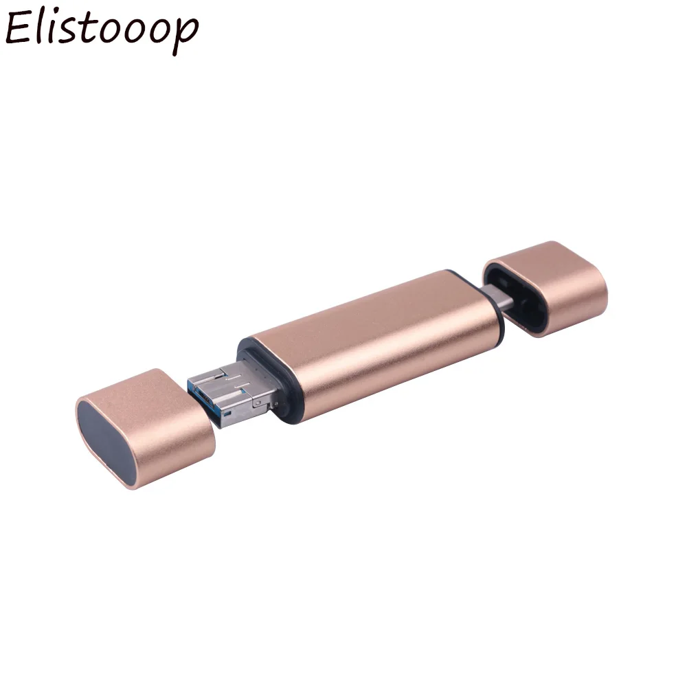 3 в 1 OTG Micro usb type-C интерфейс для TF SD кардридер для Macbook retina 12 Pro 13 15 телефон планшет кардридер - Цвет: Card Reader