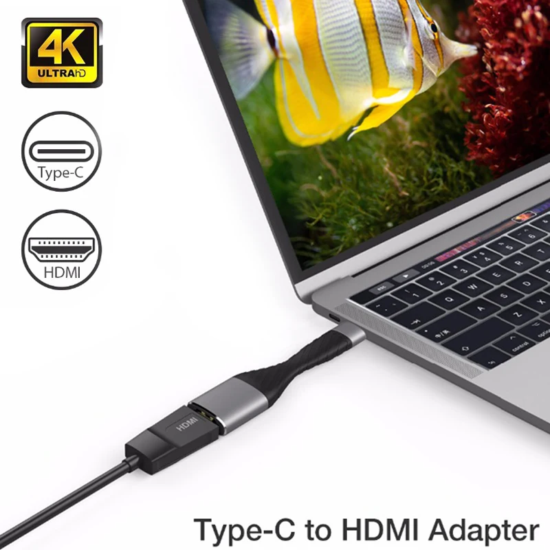 Адаптер Amkle USB C к HDMI VGA портативный кабель Type 4K @ 30 Гц/60 Гц адаптер Thunderbolt для Macbook Huawei
