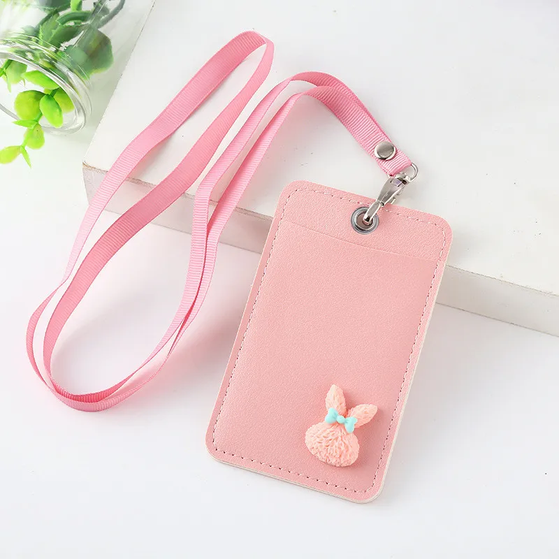 Женский кожаный чехол для визиток держатель карт студентов милый мультяшный