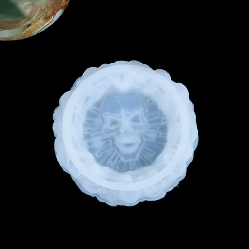 

Crystal Epoxy Resin Mold Skull Ashtray Casting Silicone Mould Crafts Making Tool M2EA