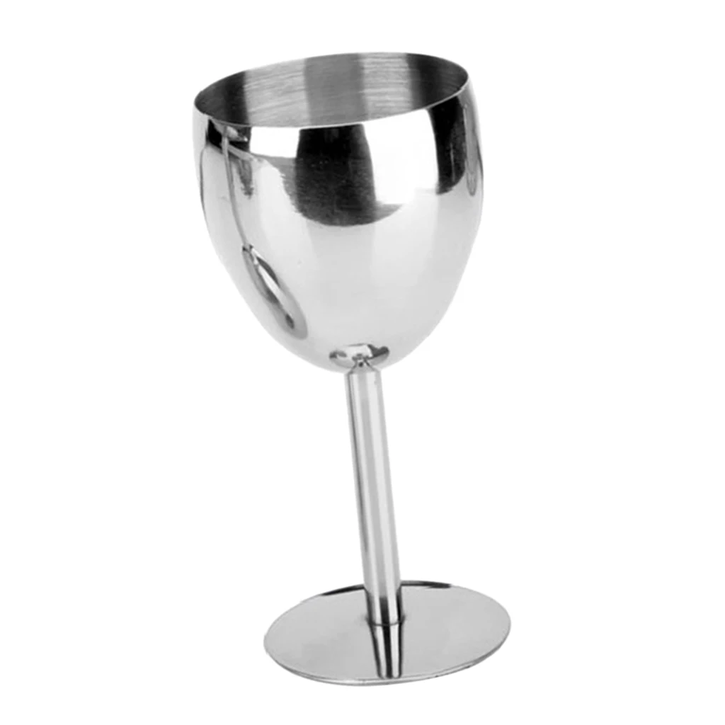 Wine Glass Goblets 14.5cm Stainless Steel Bar Patio Spa Barware Drink Cup Great for picnic, dinner, party