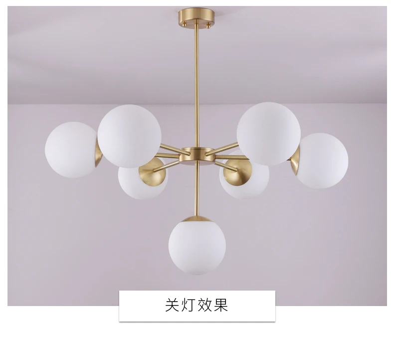 Modern Chandelier Pendant Glass Ball Lights Suspension Lighting Fixture Globe Lamp Modern Kitchen Loft Lighting Fixtures