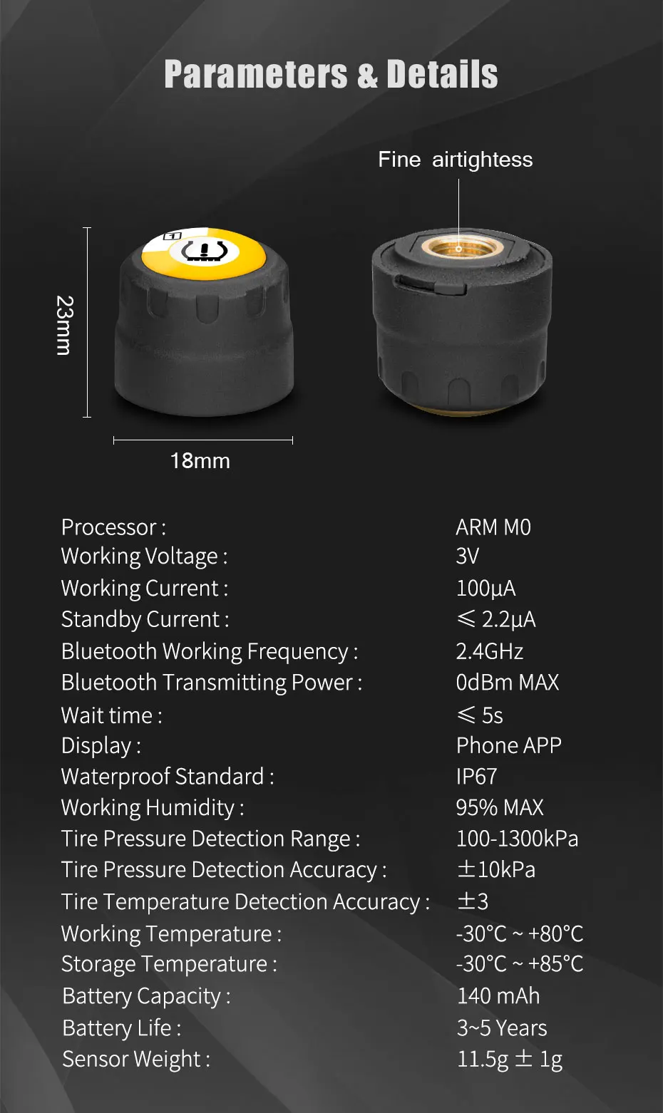 TPMS Tire Pressure Alarm system Sensor For Motorcycle/Car tpms Bluetooth 5.0 TMPS Android/IOS Tyre Pressure Monitoring System