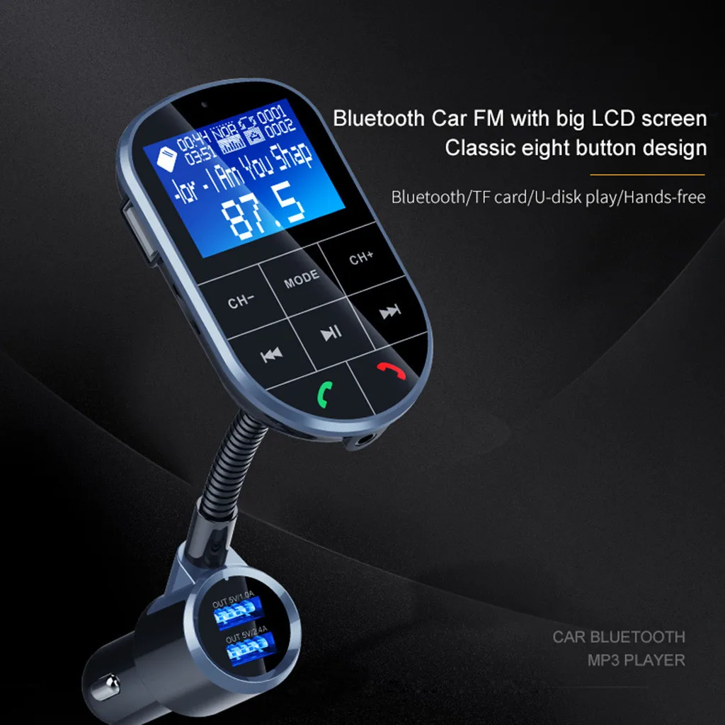 20% Автомобильный MP3-плеер, Bluetooth, fm-передатчик, автомобильный комплект громкой связи, аудио mp3 модулятор, 1,1 дюймов дисплей, 3.1A USB, Автомобильный MP3