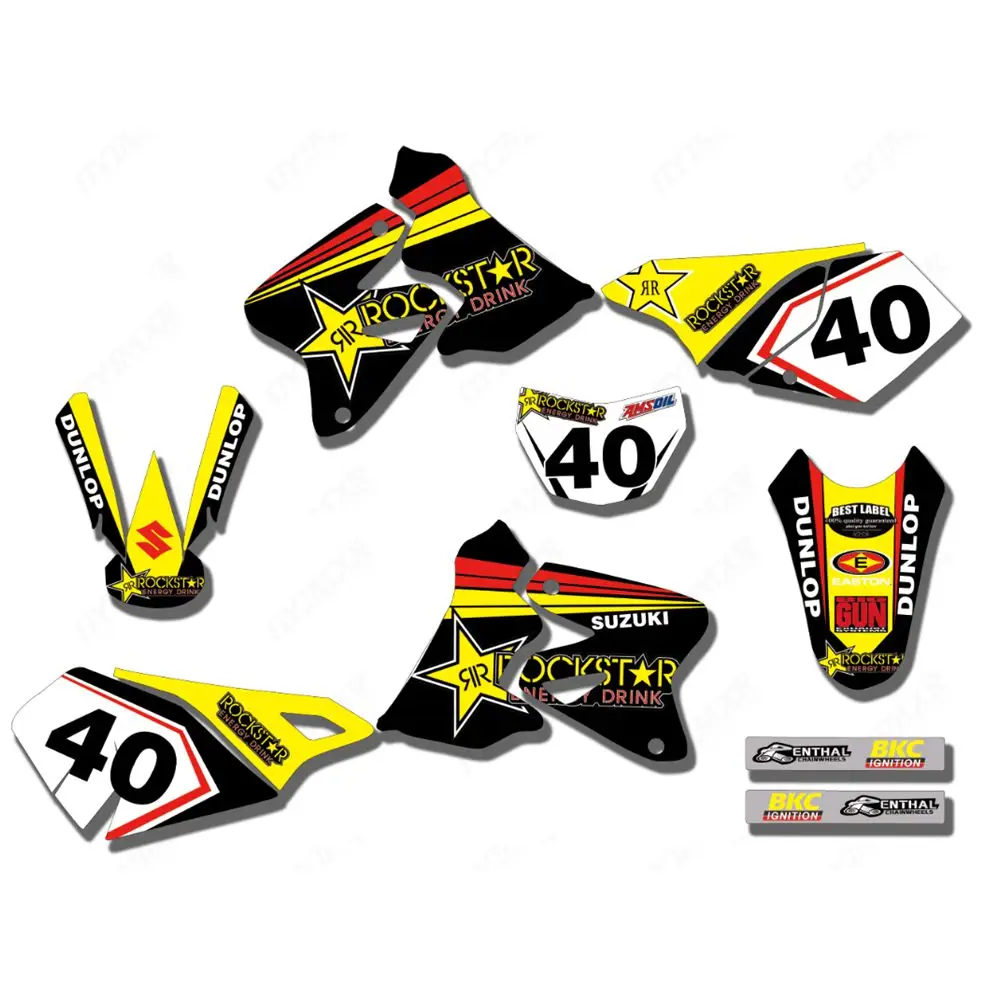 

New Full Graphics Decals Stickers Custom Number Name Glossy Bright Stickers Waterproof for Suzuki DRZ400 2000-2012