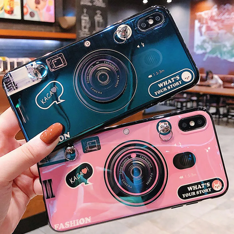 Camera Phone Case For Xiaomi Mi9 pro 9se Redmi 7a Note 8 7 Pro Go 6 6a 5a 5plus 4x Note5 6pro Note6 Y2 3 Soft Tpu Cover Lanyard |