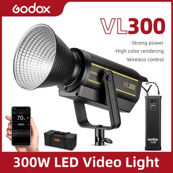 

In Stock Godox VL300 VL-300 300W 5600K White Version LED Video Light Continuous Output Bowens Mount Studio Light APP Support