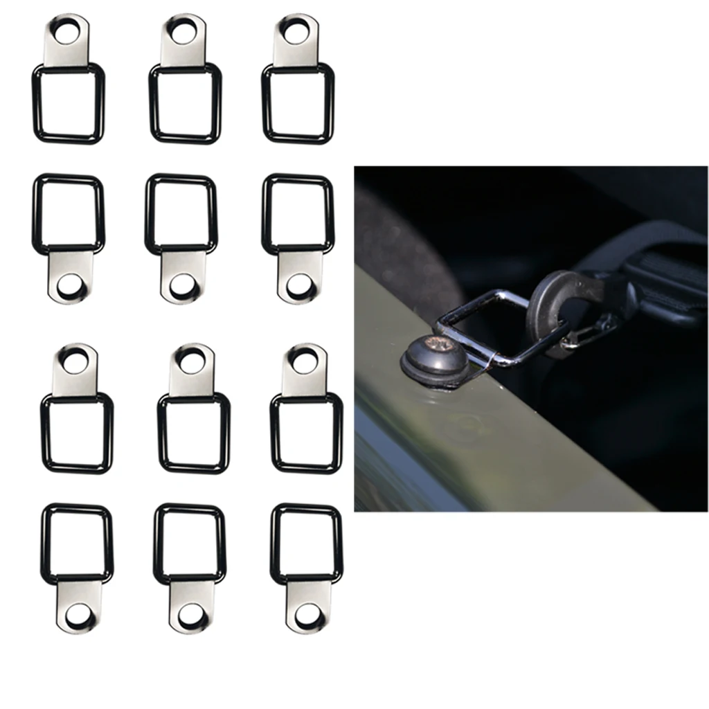 12  RING ANCHOR HOOK FOR JEEP WRANGLER TRUCK WITH LOAD NETWORK COVER