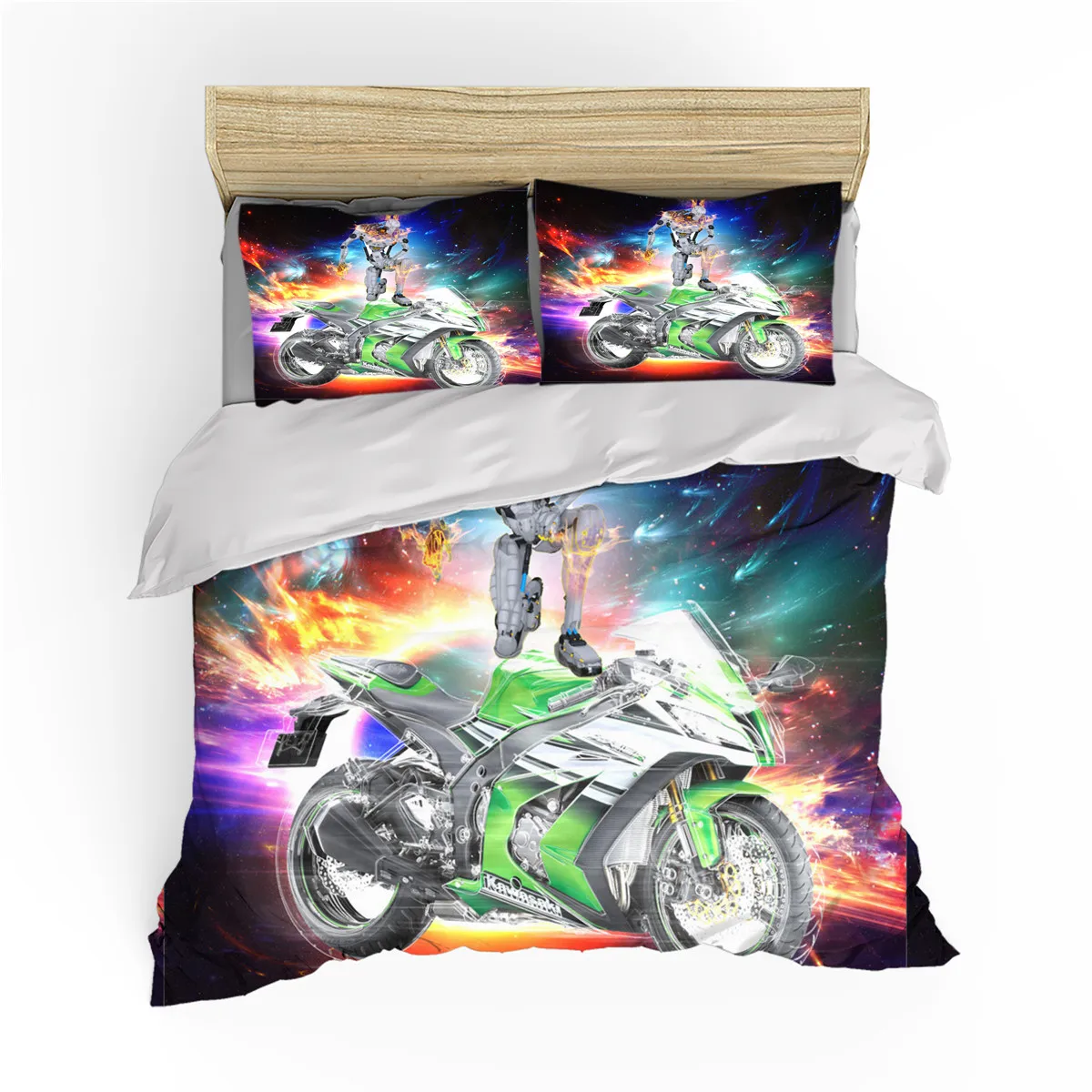 2/3 шт набор постельного белья мотоцикла серии пододеяльник комплекты Король