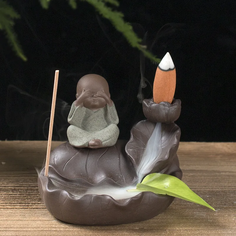 Новинка, ароматическая лампа Incienso Monk для Будды, рециркулирующая курильница, Керамические домашние ремесла, сандаловое дерево, мебель - Цвет: see chart