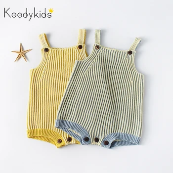 

Koodykids 2020 Spring Autumn Baby Girl Knitted Bodysuits Baby Knitted Rompers Baby Knitting Clothes Nordic Rompers Fashion
