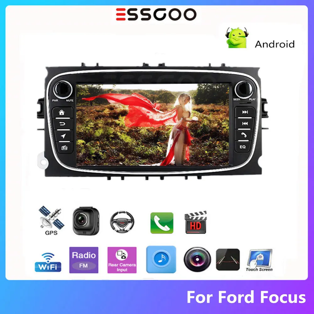 

Essgoo Autoradio 2 din Android Car Radio Stereo For Ford Focus Bluetooth 7'' GPS Navigation Auto Multimedia Video Player 2din