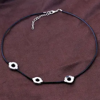 

Itachi Necklace Cosplay 3 Loops Naruto Akatsuki Uchiha Necklaces & Pendants Jewelry Choker Chain As Gift