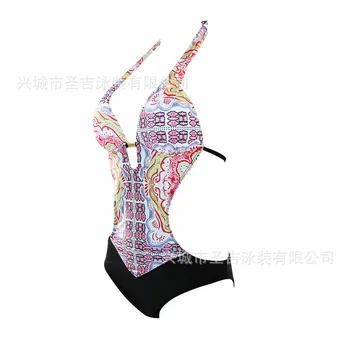 

Bohemian Swimming Suit Quick-selling Explosive Antique Printing Lady Bikini