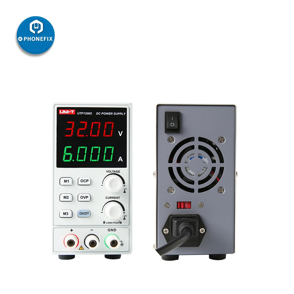 UTP1306S DC источник питания Одноканальный 0-32V 0-6A Линейный DC, источники питания с низкой пульсацией питания Регулируемое напряжение