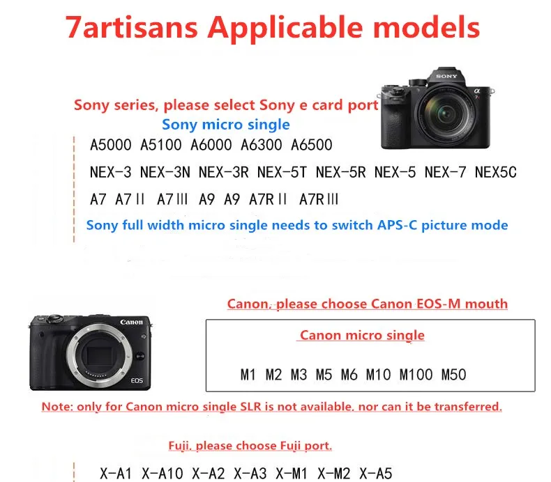 7artisans 25 мм f1.8 Prime объектив для всех одиночных серий для E Mount Canon EOS-M Mout Micro 4/3 камеры A7 A7II A7R