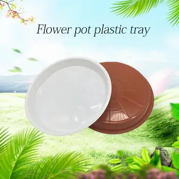 

Tray Plastic Potted Flower Flat Edge Round Water Tray Orchid Tray Fleshy Creative Storage Water Garden Decoration Tool Gree K6P3