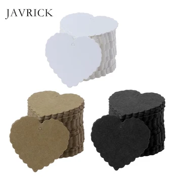 

New Price Tag 100 Pcs Brown Kraft Blanks Paper Heart-Shape Hand Draw Cardboard DIY Card