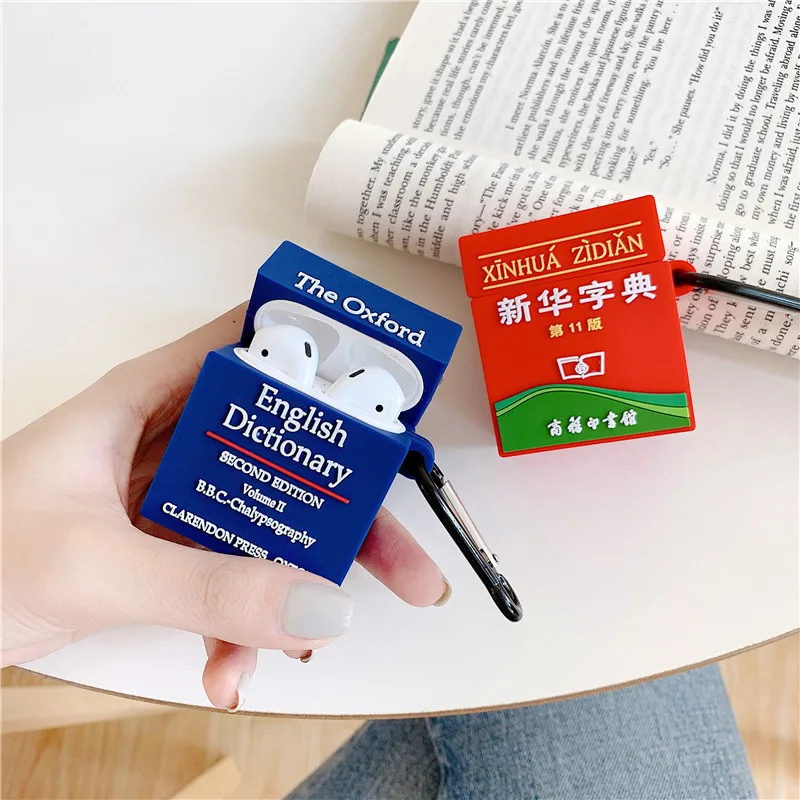 Для AirPod 1/2 чехол 3D Oxford Dctionary мультяшный мягкий силиконовый беспроводной для