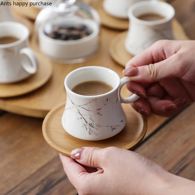 ぱれっとカフェ スリーブセット Ceramic Coffee Cup and Saucer Set Wooden Pallet Concentrate