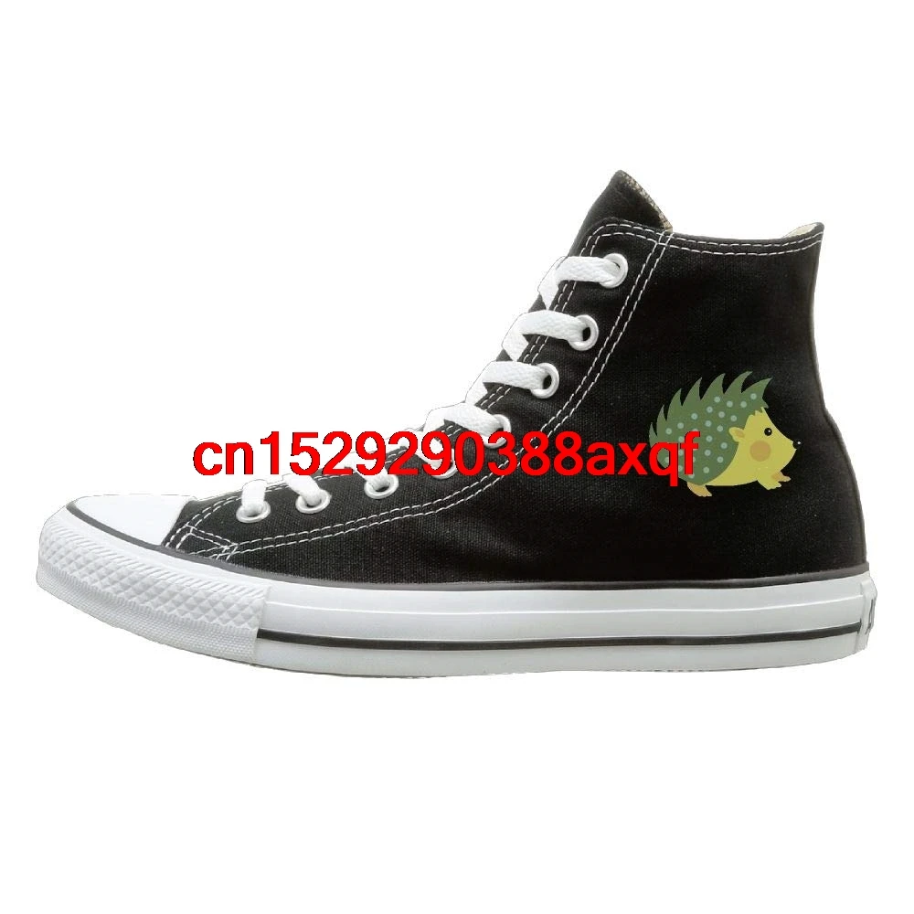 

Unisex Casual Shoes Boys and Girls Sports Shoes Hedgehog Canvas Shoes High Top Casual Black Sneakers Unisex Style