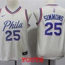 Молодежный детский arrvail высокого качества Филадельфия Бен Симмонс 76ers Джерси