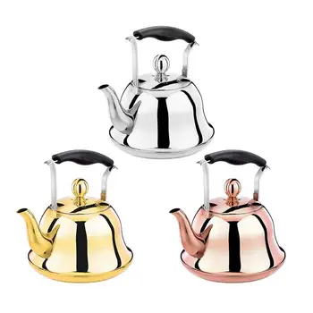 

Whistling Kettle With Infuser Loose Leaf Stainless Steel Teapot Rose Gold Tea Kettle For Stove Induction Stove Copper 2-Liter 2.