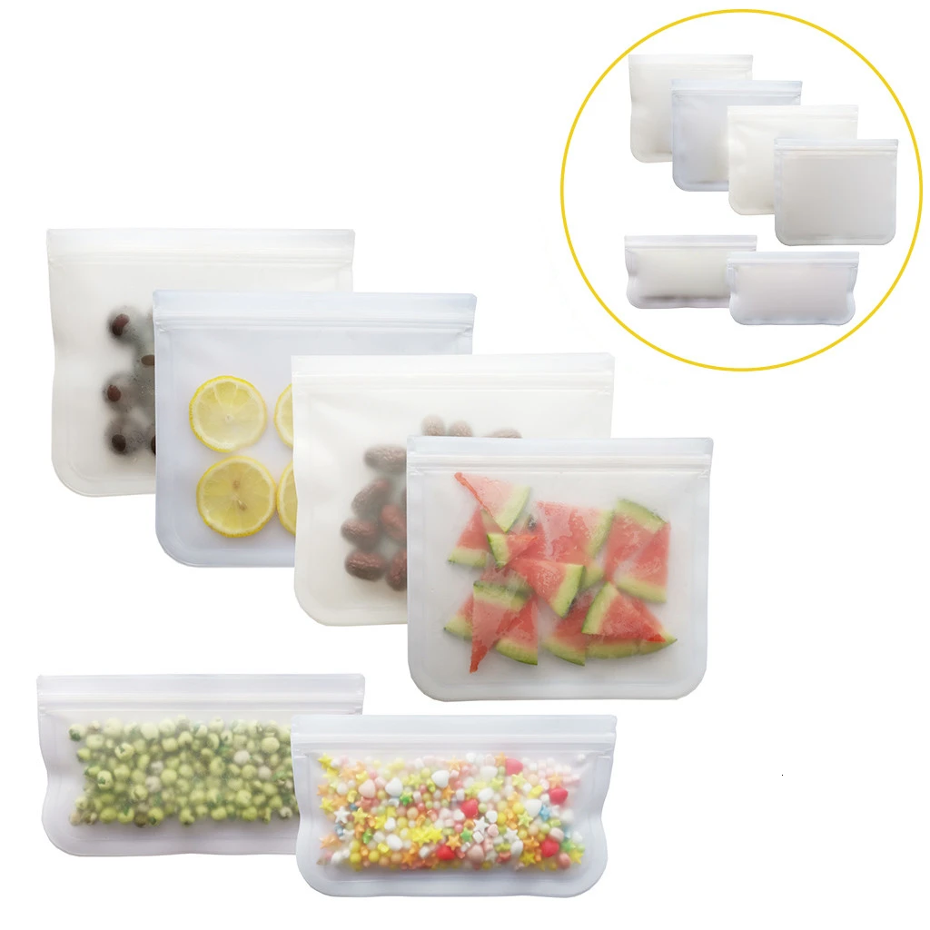 6 прозрачных матовых контейнеров для хранения пищевых продуктов герметичные