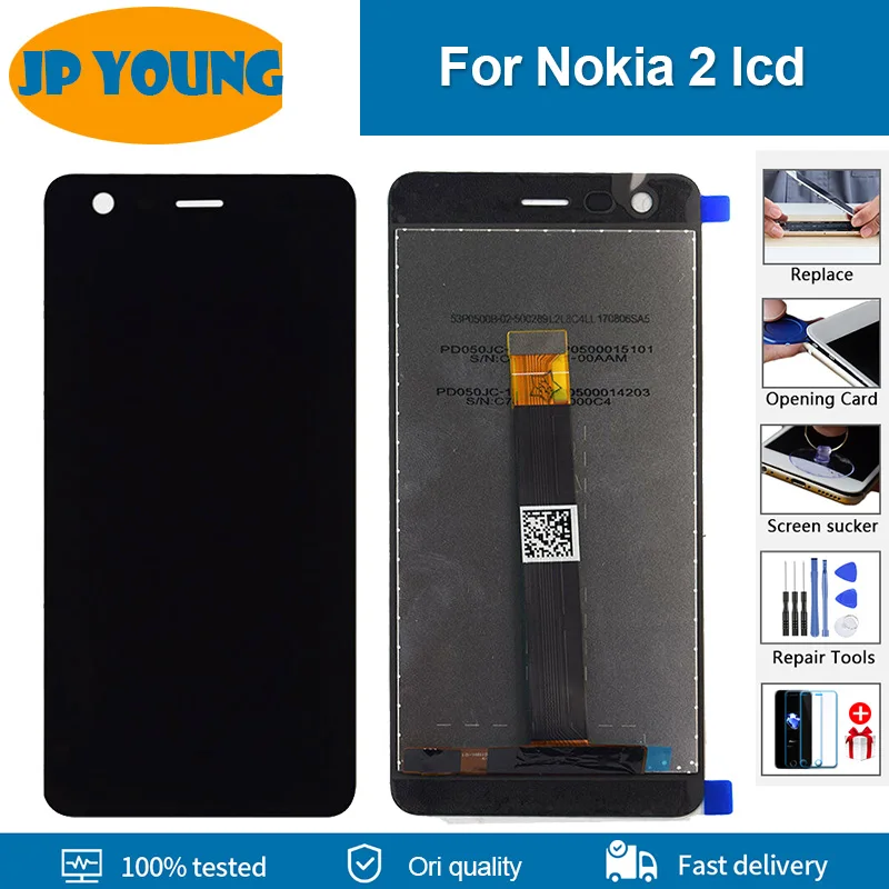 Оригинальный ЖК-дисплей для Nokia 2 сенсорный ЖК-экран N2 TA-1029 TA-1035 экран дигитайзер