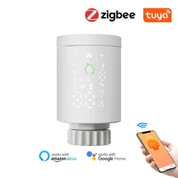 Tuya – ZigBee intelligent, actionneur de radiateur, Thermostat Programmable, Thermostat Thermostat, radiateur, contrôleur de température, Support pour Alexa 