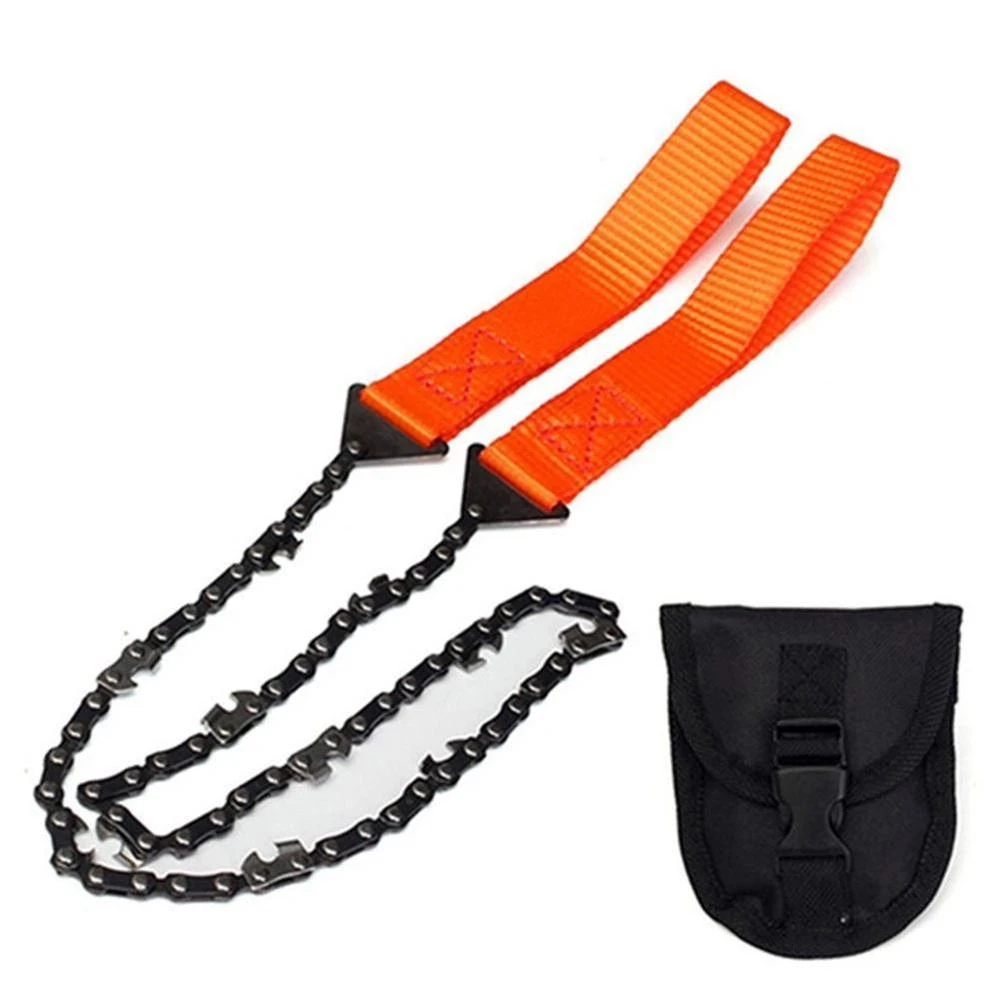 Portable Survival Chain Saw Chainsaws Emergency Camping Hiking Tool Pocket Hand Tool Pouch Outdoor Pocket Chain Saw 4