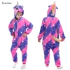 Kigurumi niños Pijamas para chicos chicas unicornio pijama de franela niños Panda Pijamas traje de ropa de invierno gato Onesies ► Foto 2/6