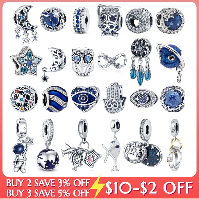 Серебряные Подвески Plata Ley 925 подходит для оригинальных браслетов Pandora Pulseira