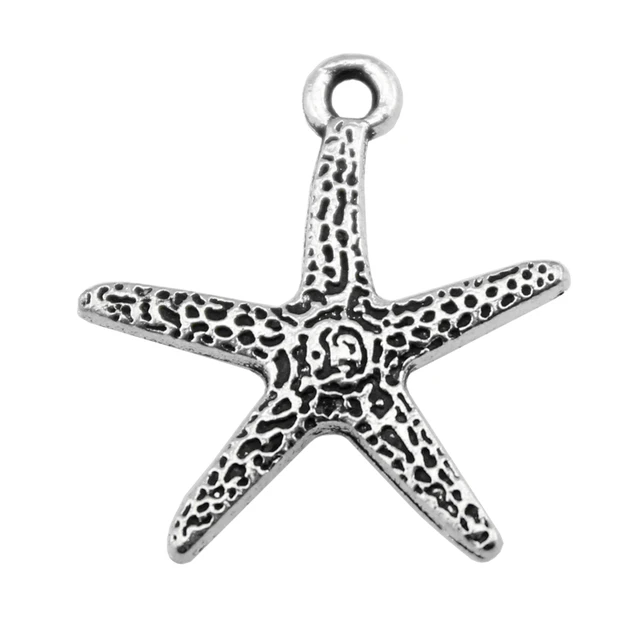 Silver Starfish Metal Charms | Hackberry Creek