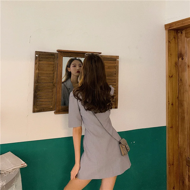 Летний костюм для фотосессии в Корейском стиле, стиль, женское платье, короткий рост, талия, обнимающая Platycodon Grandiflorum, юбка с высокой талией