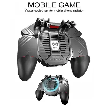 

AK77 Mobile Game Controller Phone Gamepad Joystick Gaming Trigger Shooting Button Quick Shoot Joysticks with Dual Fans for PUBG