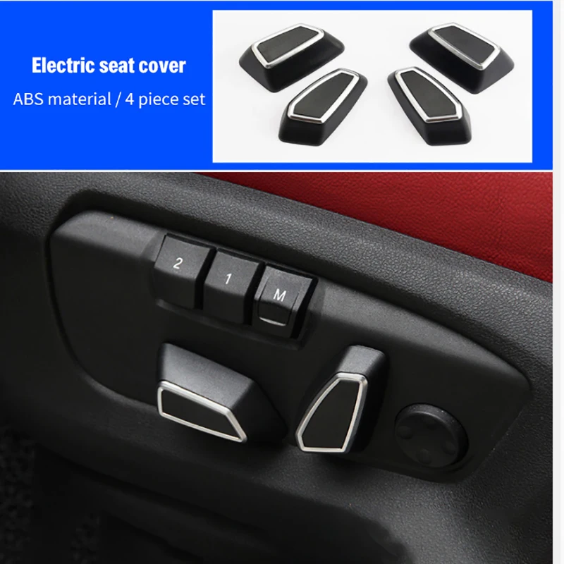 

For BMW X5 F15 2014-2018 ABS chrome Electric seat button cover 4pcs