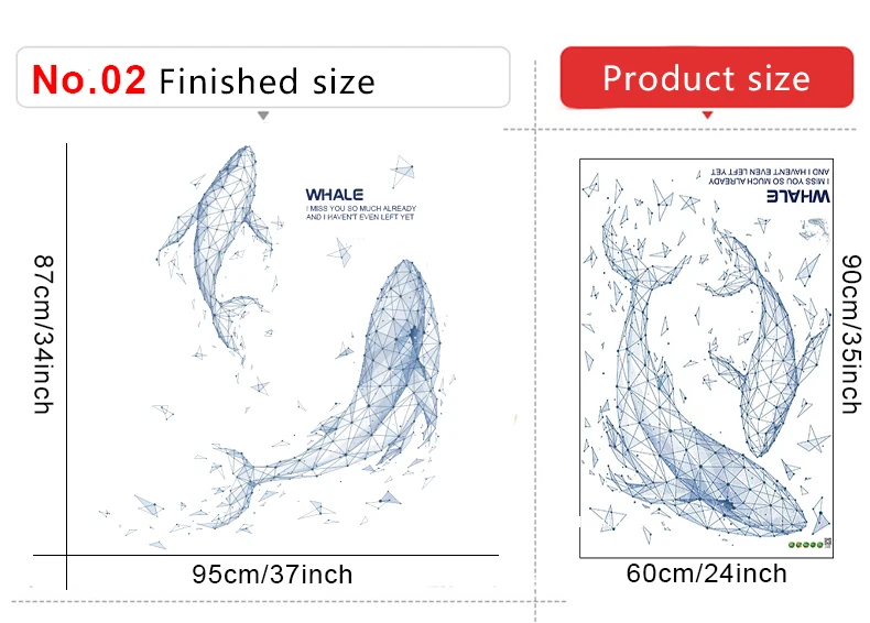 Abstract Whale Wall Stickers for Living room Bedroom Sofa Wall Decor Removable Vinyl Wall Decal Home Decor Unicor Sailboat Deer