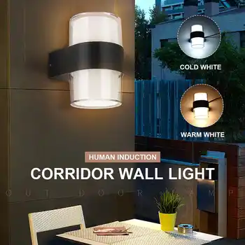

Waterproof IP65 LED Wall Light Outdoor Human Induction Warm White / White Porch Light 220V Garden Night Lamp Decoration