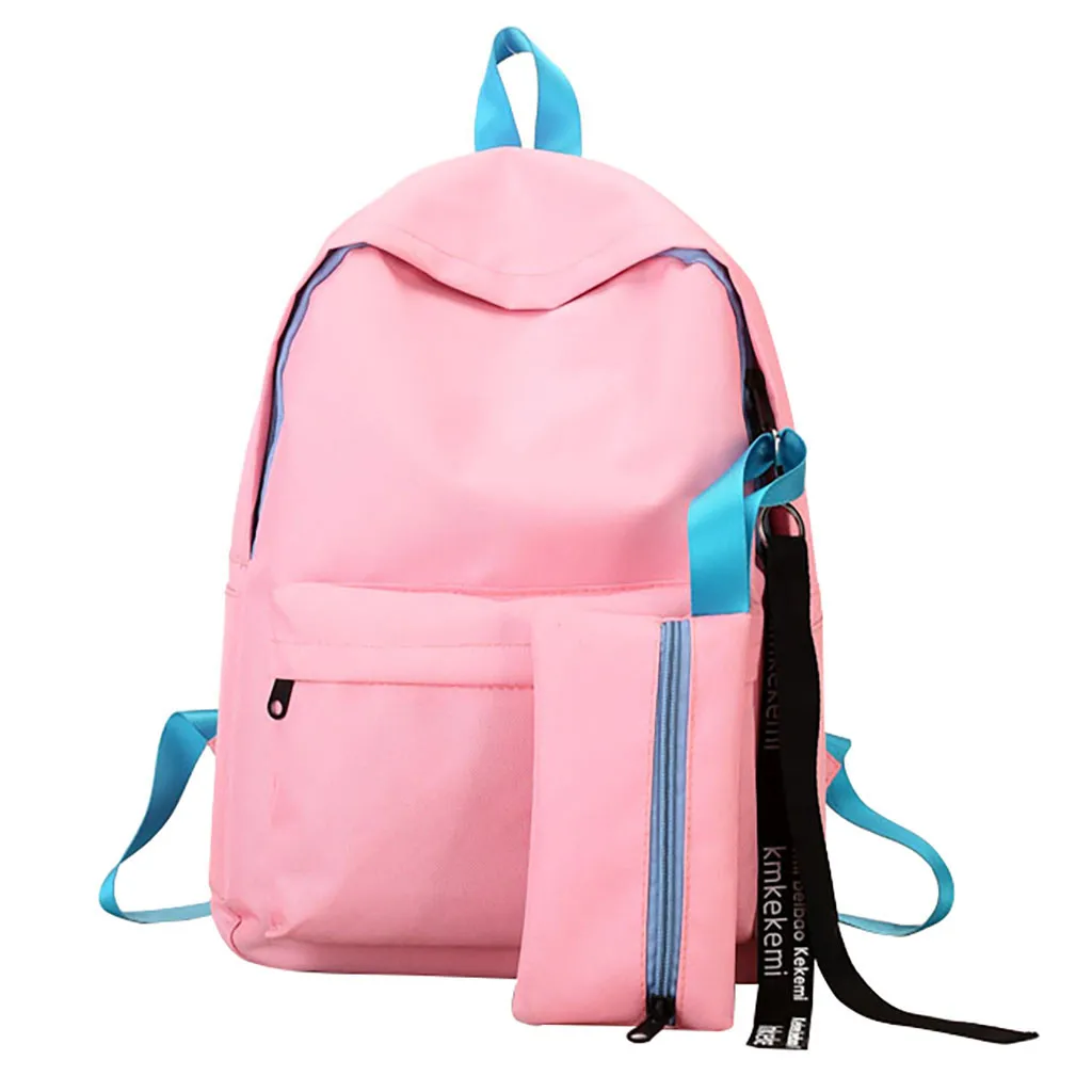 

OCARDIAN Preppy Style Soft Fabric Backpack Female Canvas Design School Backpack For Teenage Girls Solid Backpack Women 724