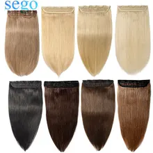 SEGO 1"-22" 80 г-100 г, Одна Деталь настоящие человеческие волосы для наращивания 1 p/w 5 клипс, Non-Волосы remy шт Прямые бразильские волосы