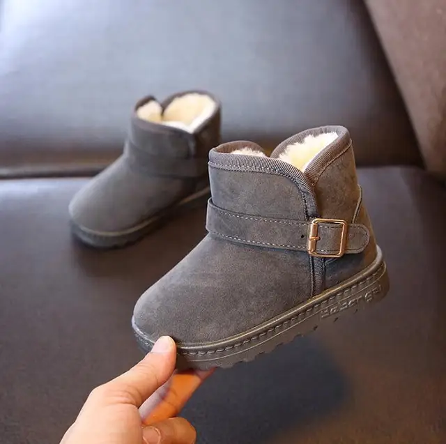 Chaussons bottes avec boucle Bottes d hiver d contract es pour enfants chaussures chaudes pour b b s gar ons