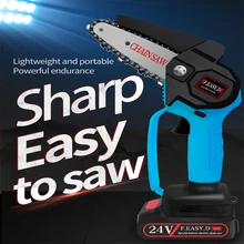 

4/6inch one-handed electric pruning saw rechargeable chainsaw woodworking handheld chainsaw garden logging mini chainsaw