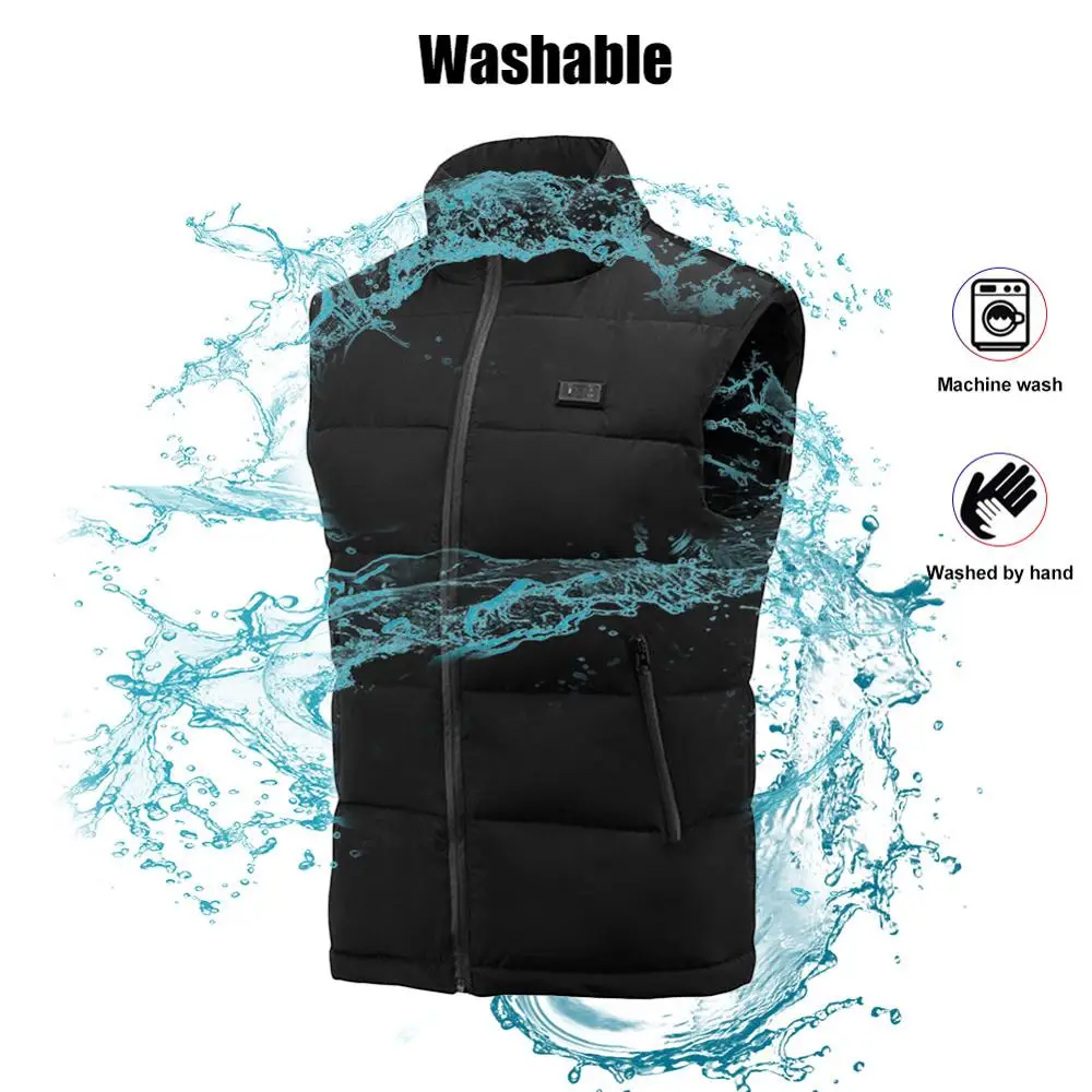 Usb зарядная куртка Электрический нательный теплый жилет с подогревом моющаяся нагревательная одежда для походов на лыжах